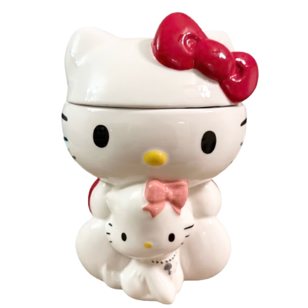 Hello Kitty Canister/Cookie Jar w/ friend Charmmy Kitty - Blue Sky